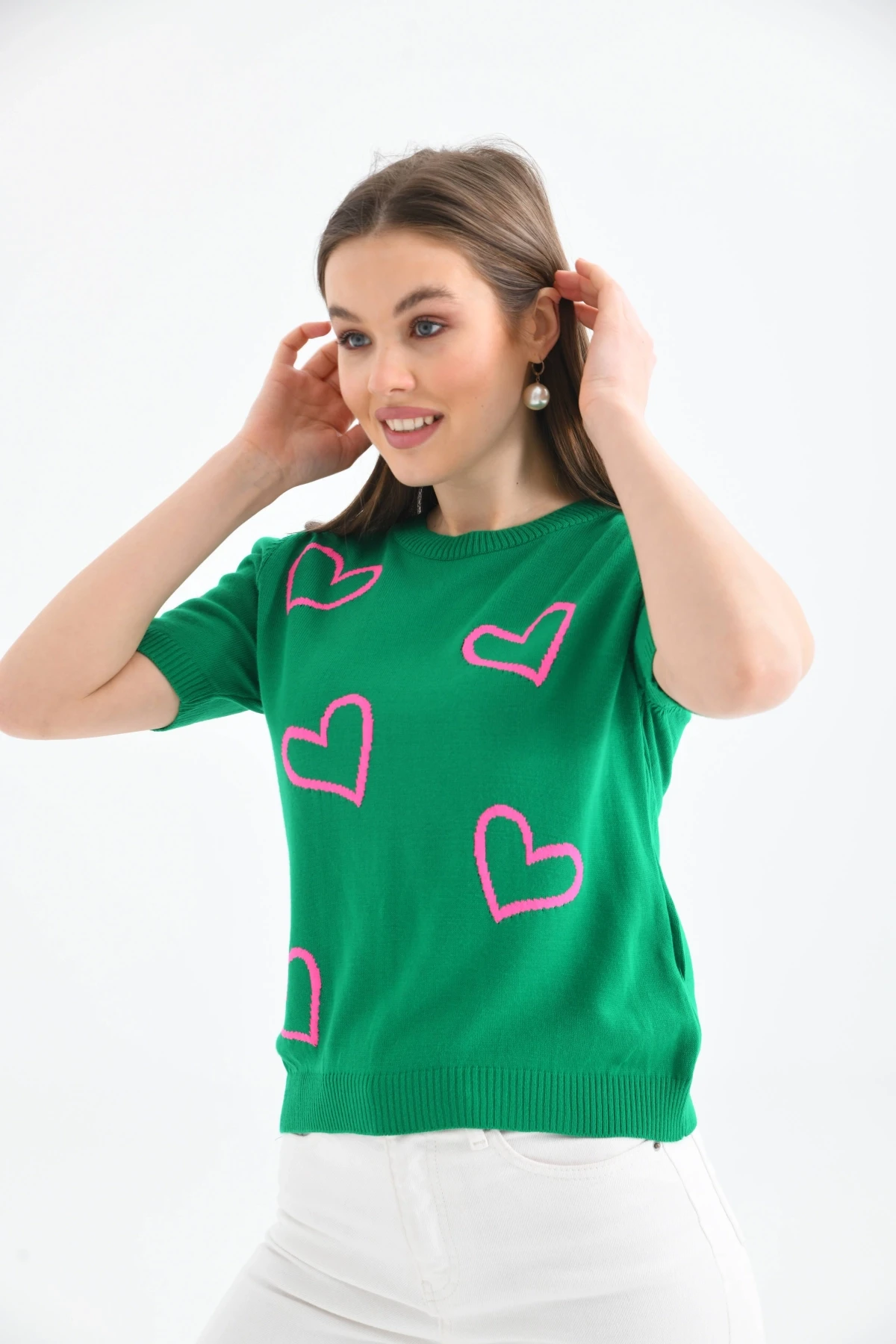 Kalpli Kısa Kol Kazak