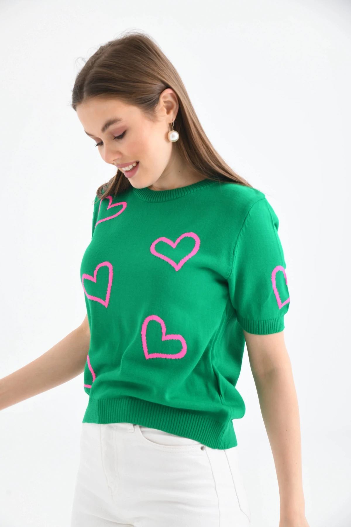 Kalpli Kısa Kol Kazak