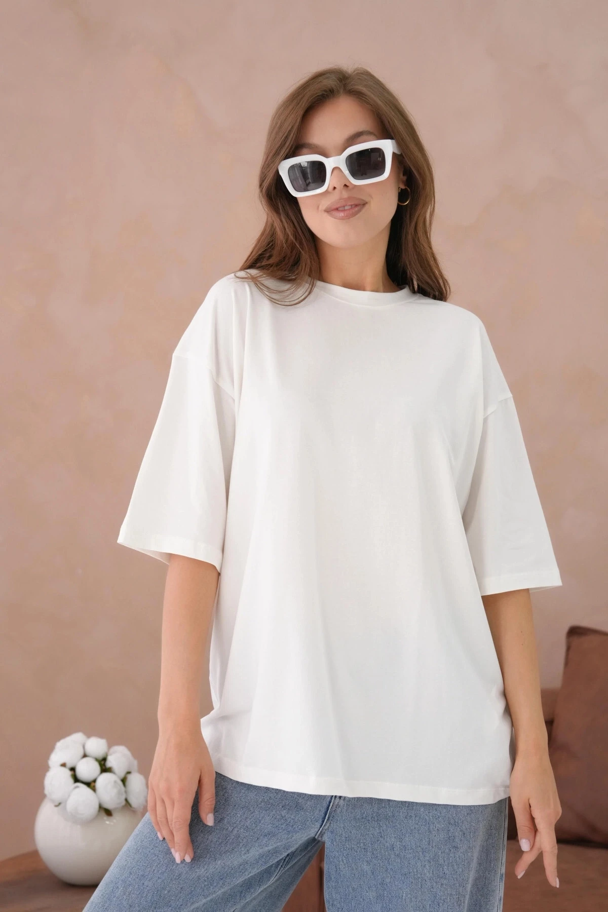 Oversize Kısa Kol Basic T-Shirt