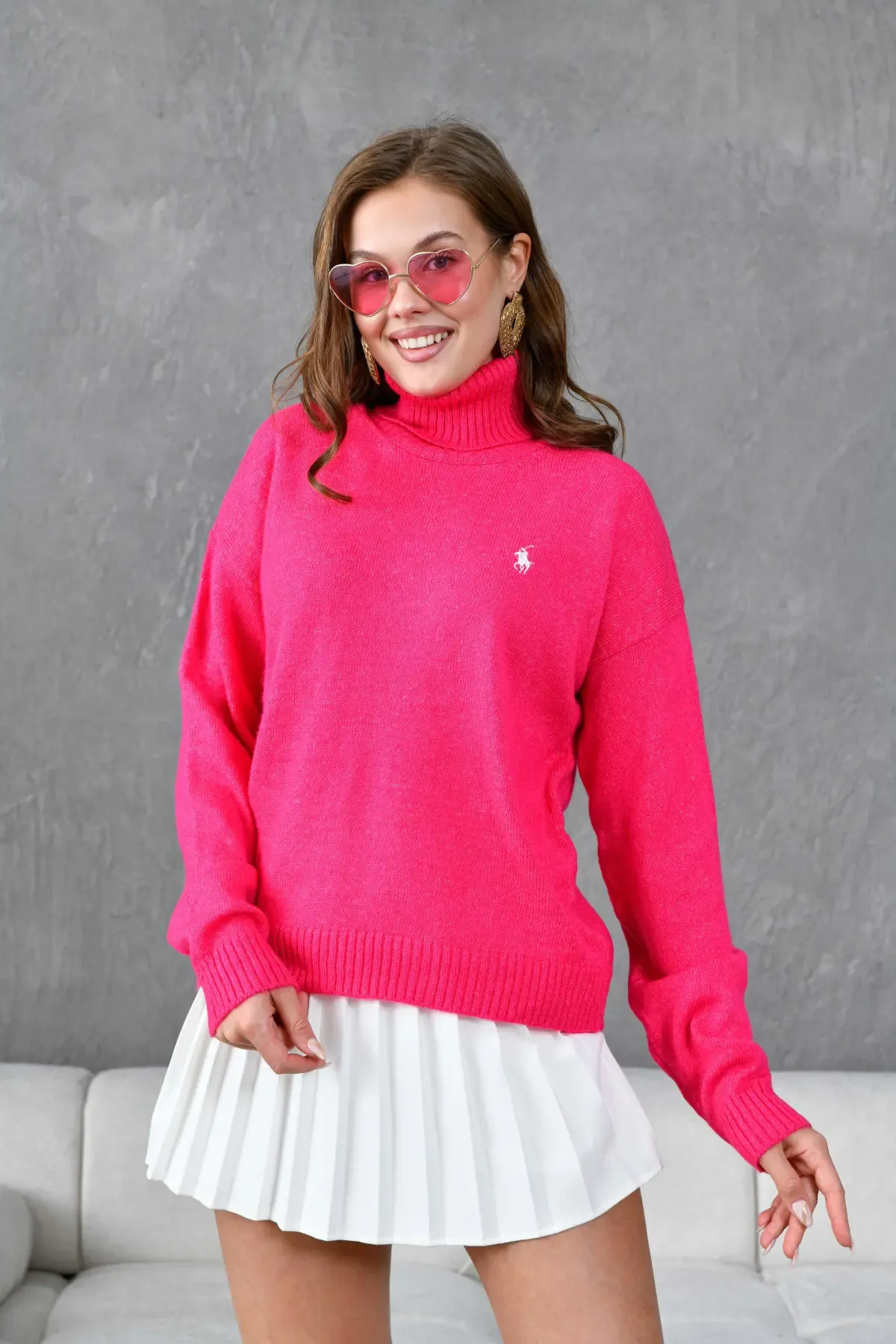 Kadın Balıçı Yaka Yumuşak Dokulu Basic Trko Kazak 227114Sw