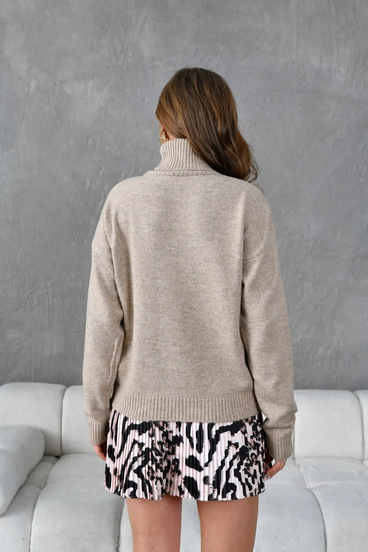 Kadın Balıçı Yaka Yumuşak Dokulu Basic Trko Kazak 227114Sw