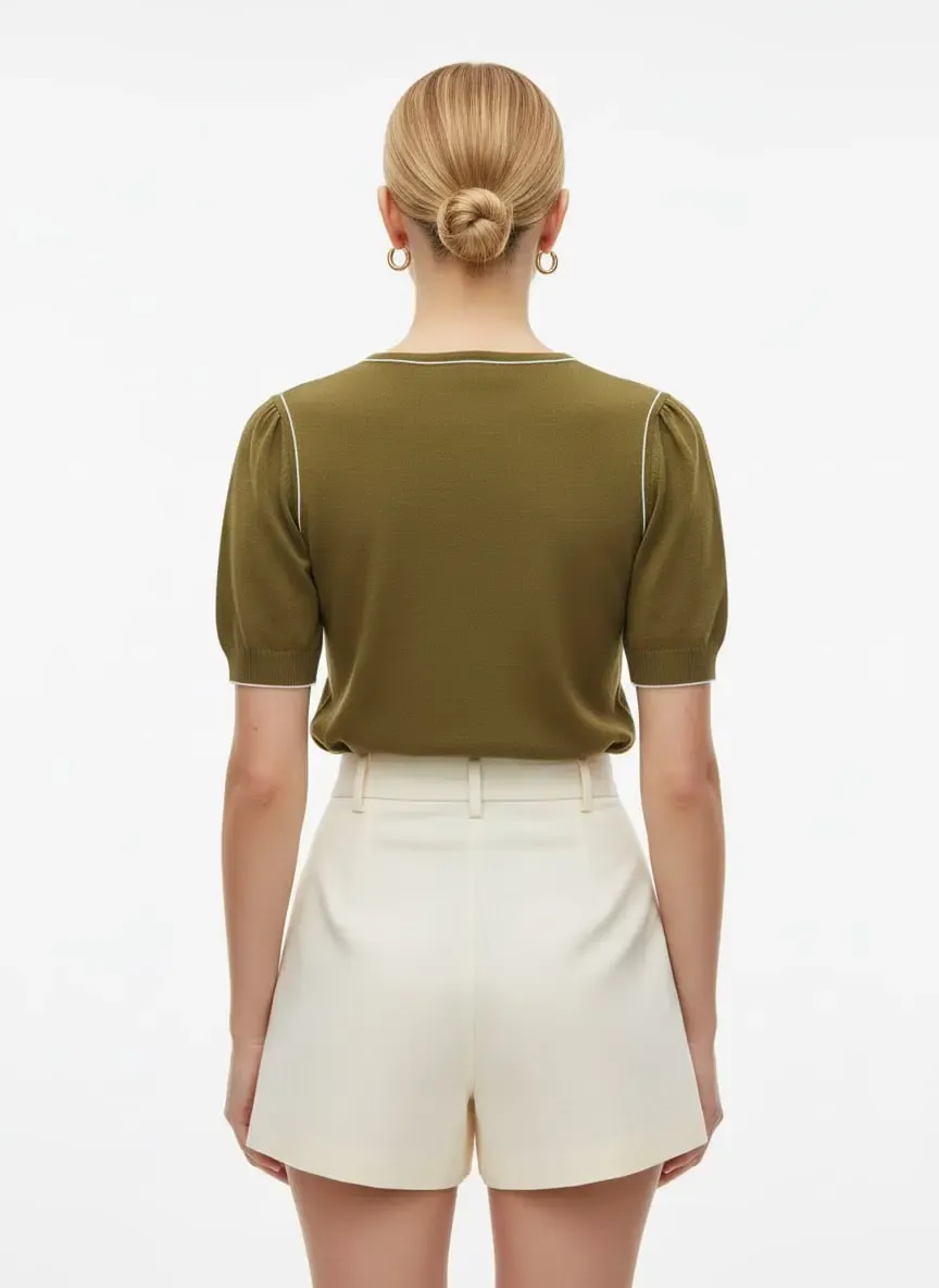 Kadın Bisiklet Yaka Yumuşak Dokulu Premium İplik Triko Kazak 12448.Crs