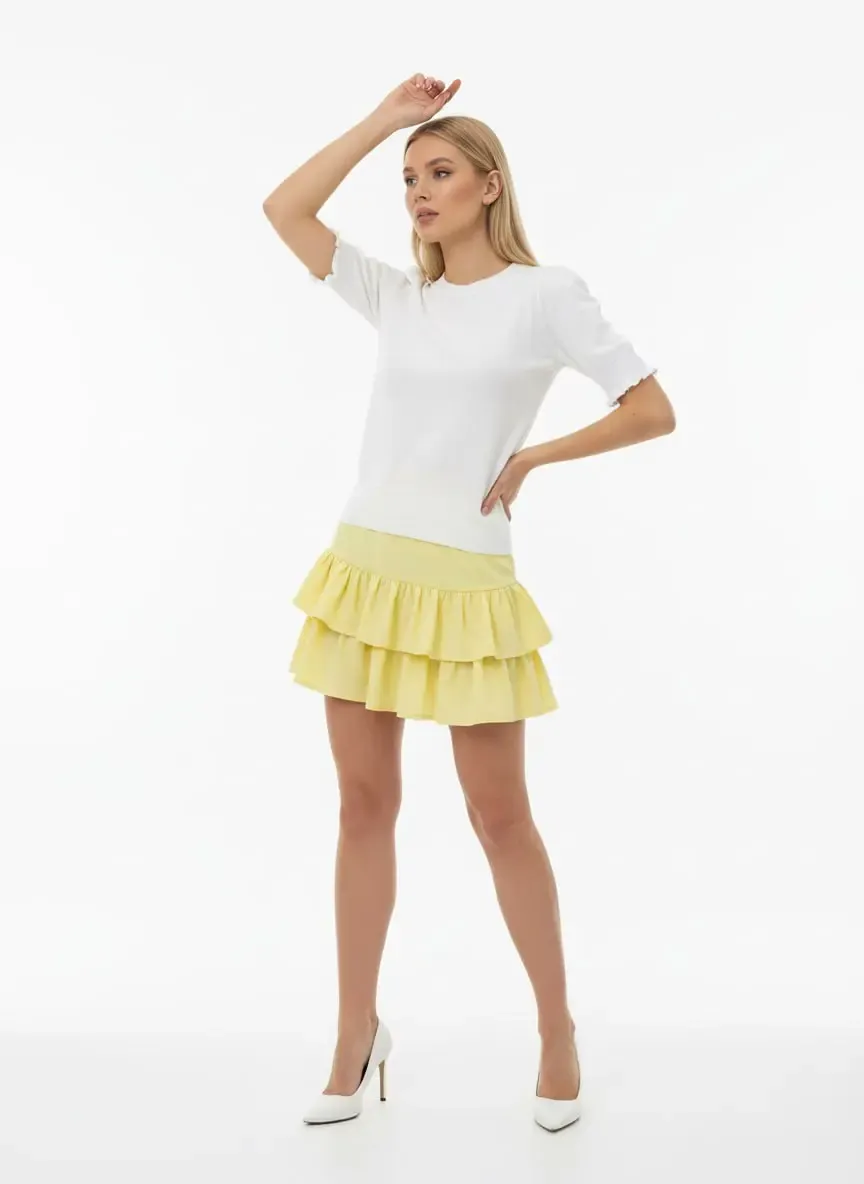 Kadın Bisiklet Yaka Yumuşak Dokulu Premium İplik Triko Kazak 12457.Crs