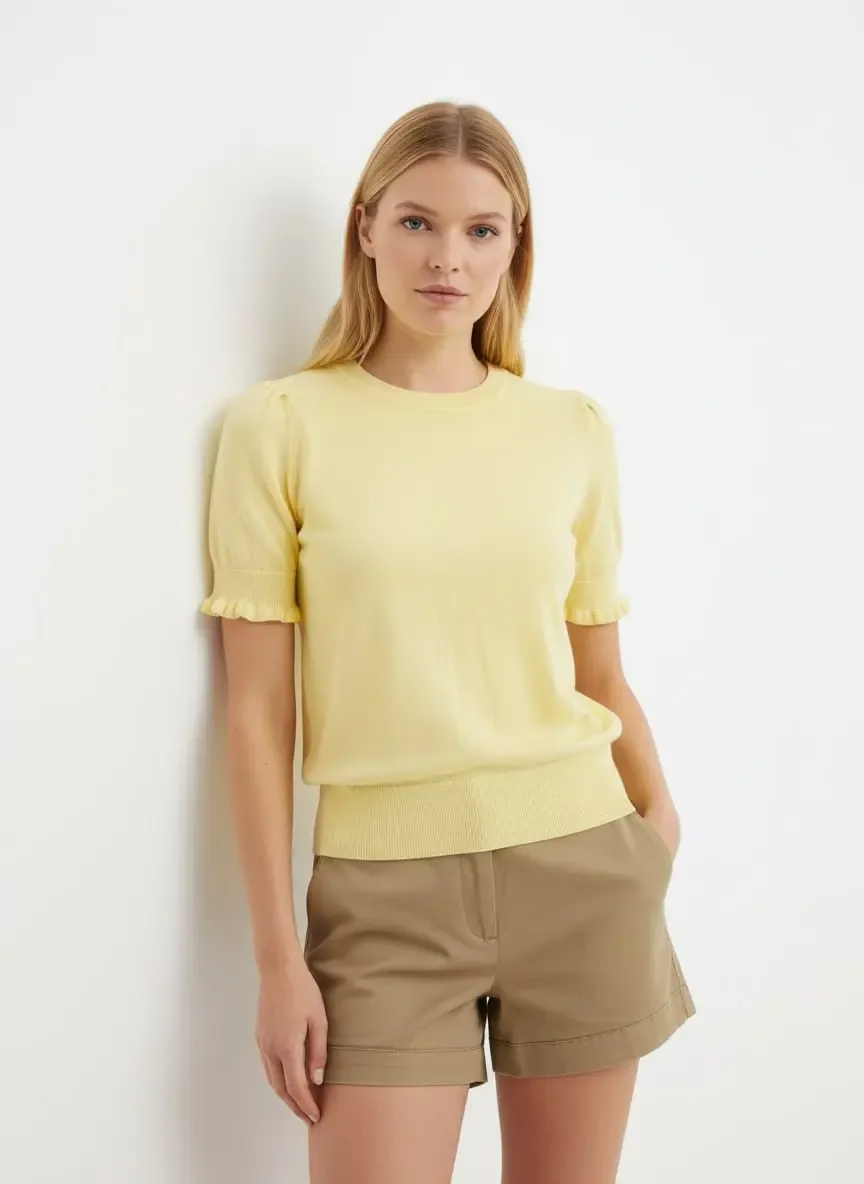 Kadın Bisiklet Yaka Yumuşak Dokulu Premium İplik Triko Kazak 12457.Crs