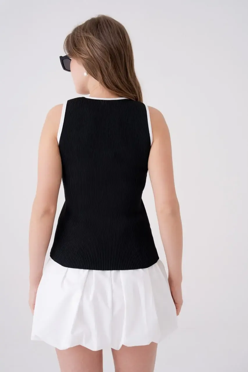 12042 Kadın Bisiklet Yaka Gül Datay Kaşkorse Body Bluz