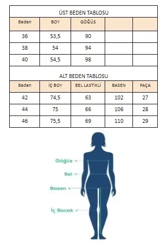 Kadın %100 Tencell Aksesuar Detaylı Yelek Pantolon Yazlık İkili Takım 26076
