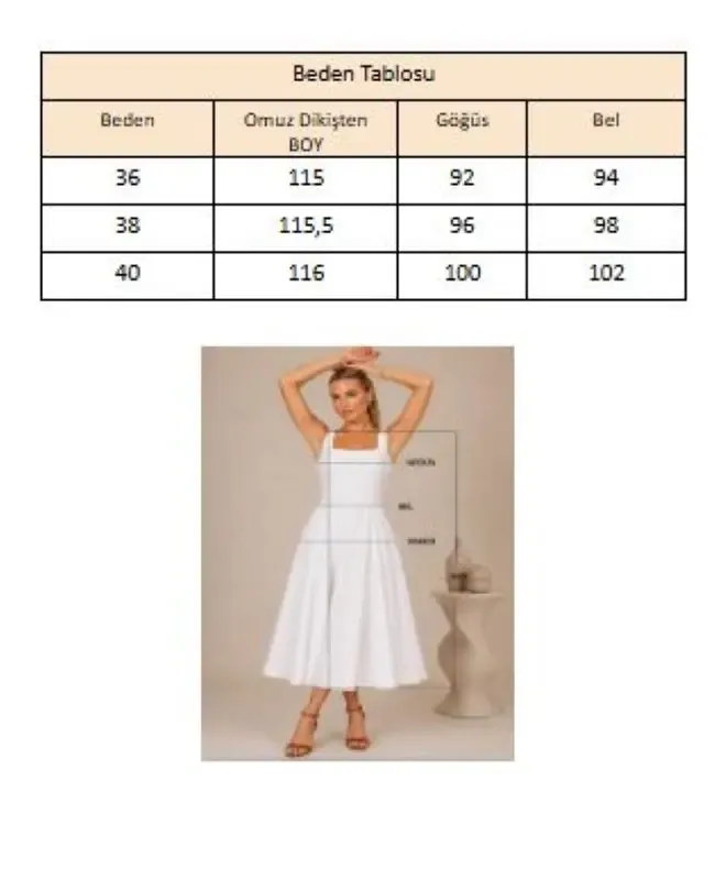 Kadın Bisiklet Yaka Arkası Fermuarlı Tencel Kumaş Elbise 26057