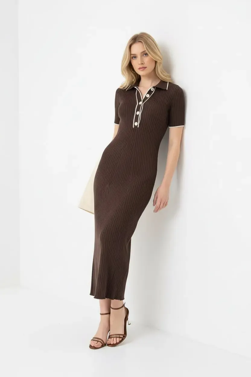 Yazlık Uzun Triko Elbise