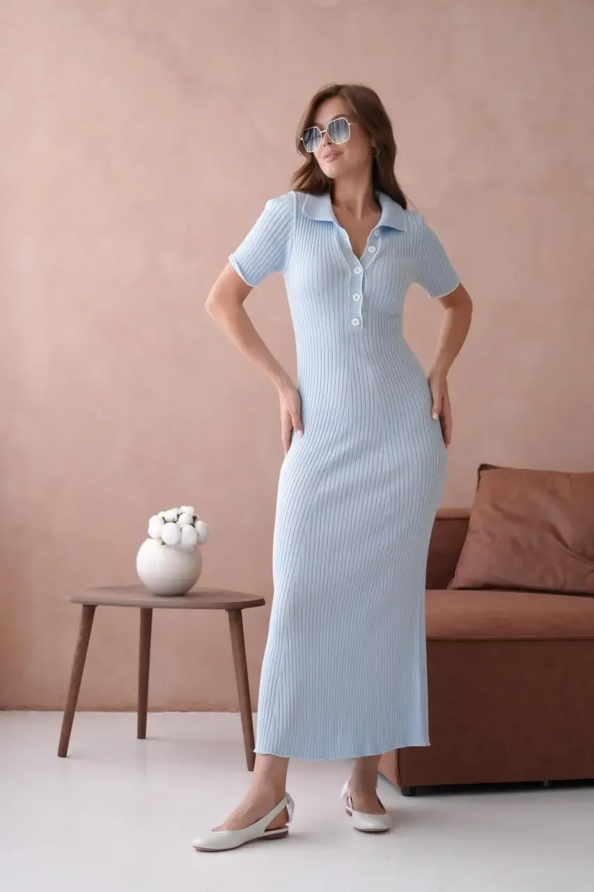 Yazlık Uzun Triko Elbise