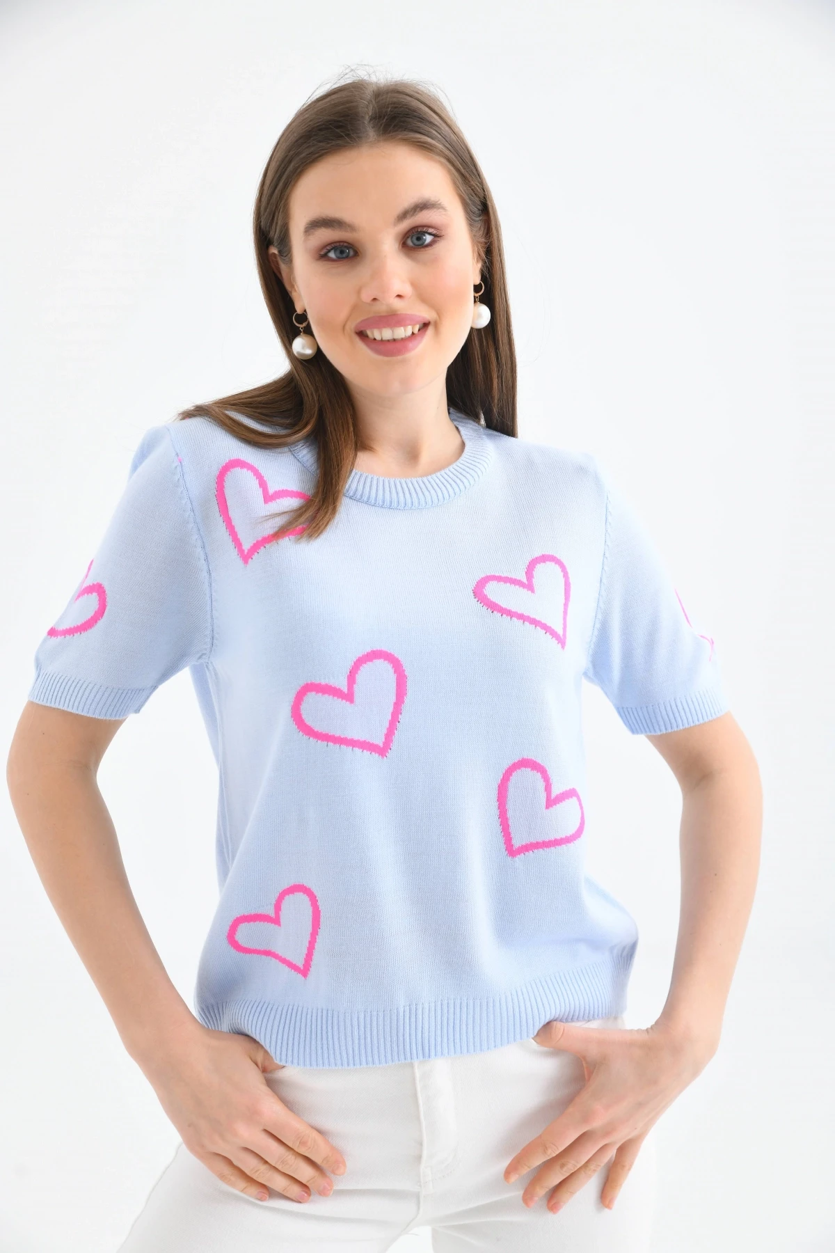 Kalpli Kısa Kol Kazak