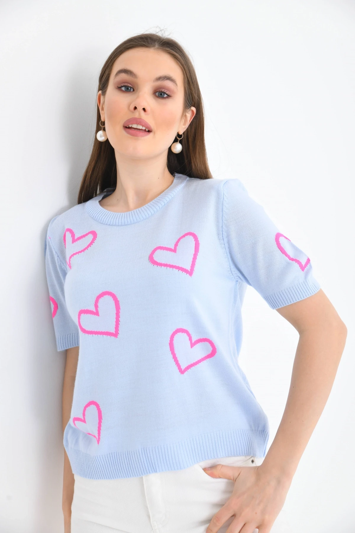 Kalpli Kısa Kol Kazak