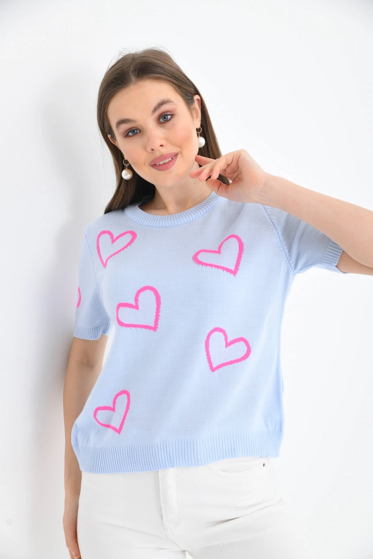 Kalpli Kısa Kol Kazak