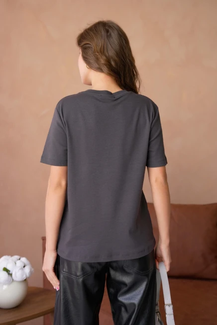 Taş İşlemeli Basic T-Shirt