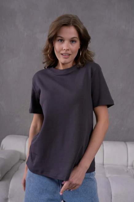 Bisiklet Yaka Basic T-Shirt