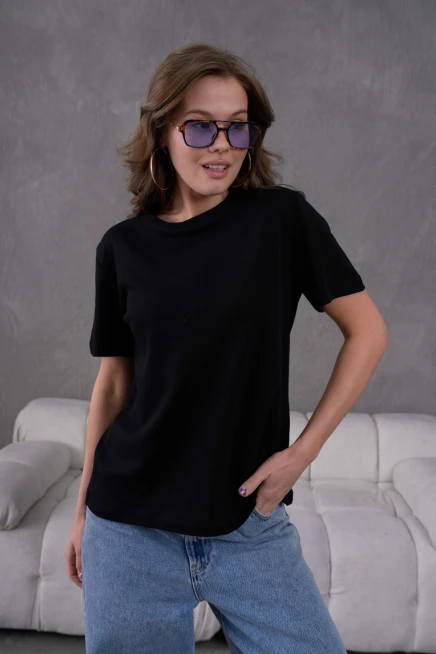 Bisiklet Yaka Basic T-Shirt