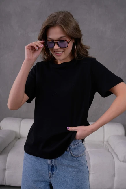 Bisiklet Yaka Basic T-Shirt