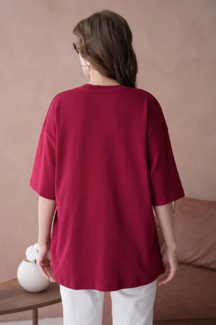 Tül Detaylı Salaş T-Shirt