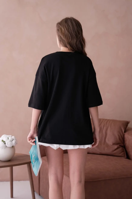 Taş İşlemeli Basic T-Shirt