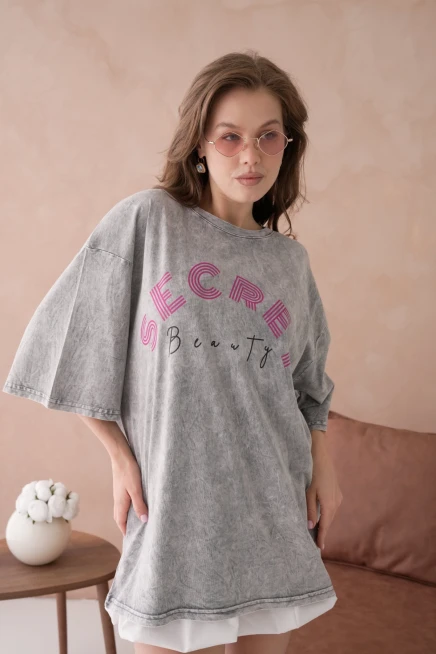 Baskılı Salaş Basic T-Shirt