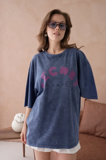 Baskılı Salaş Basic T-Shirt