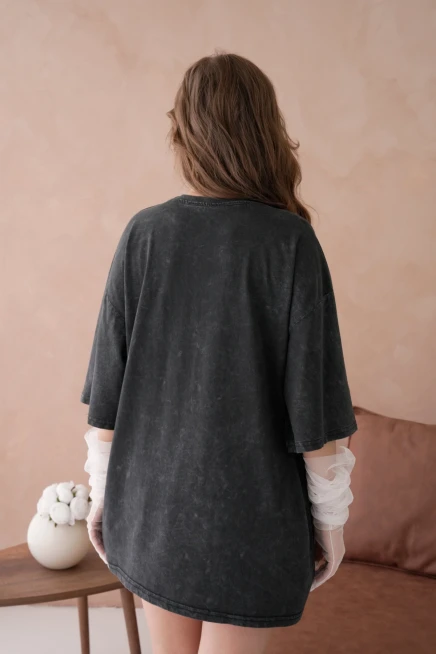 Baskılı Salaş Basic T-Shirt