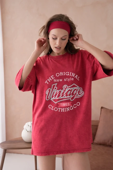 Baskılı Salaş Basic T-Shirt