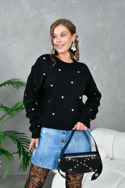 Geniş Kalıp Yumuşak Dokulu Basic Triko Kazak