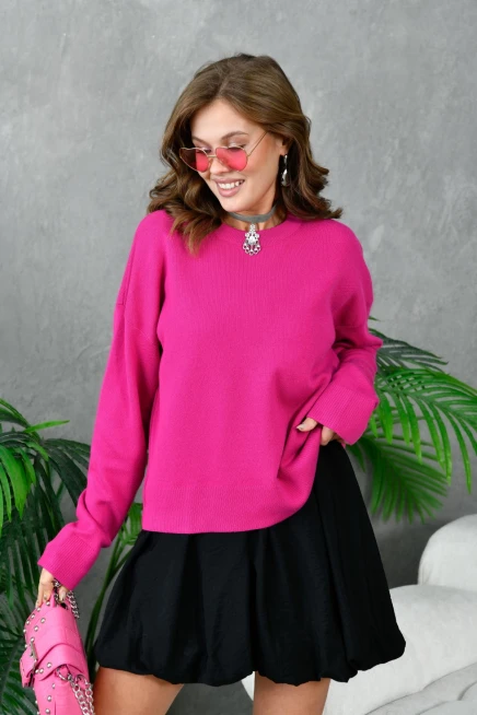 Kadın Bisiklet Yaka Corspan Triko Kazak