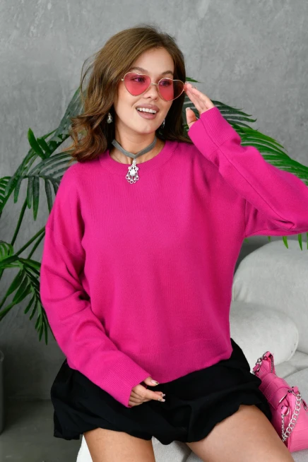 Kadın Bisiklet Yaka Corspan Triko Kazak