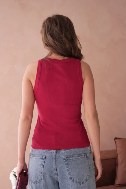 Taş Aksesuar Detaylı Slim Fit Basic Atlet