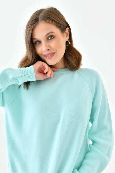 Kadın Bisiklet Yaka Triko Kazak