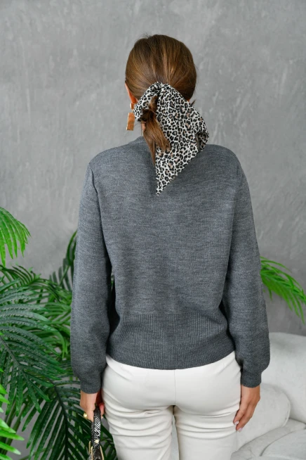 Kadın Düğme Detay Triko Ceket