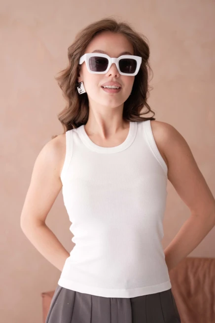 Sırtı Karyoka Dikişli Fitilli Basic Atlet