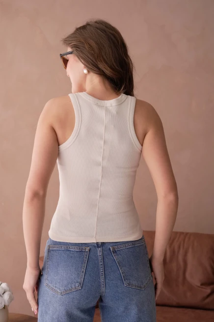 Sırtı Karyoka Dikişli Fitilli Basic Atlet