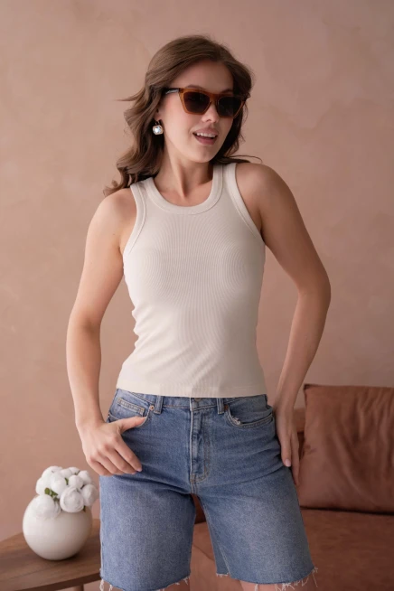 Sırtı Karyoka Dikişli Fitilli Basic Atlet