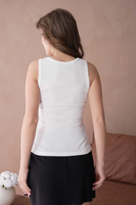 Yakası Patlı Fitilli Slim Basic Atlet