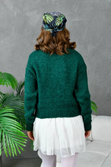 Kadın Yarım Balıkçı Yaka Triko Kazak