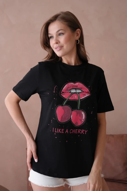 Baskılı Kısa Kol Basic T-Shirt