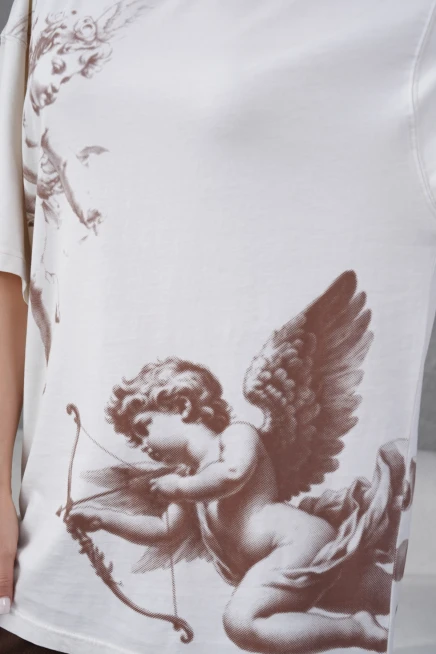 Baskılı Yıkamalı Salaş Basic T-Shirt