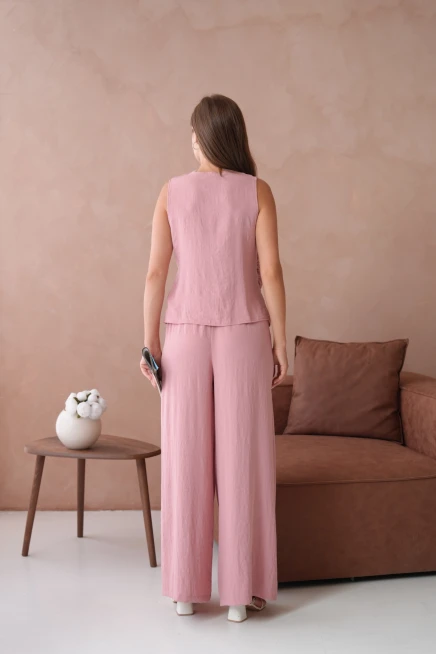 Bluz Pantolon İkili Keten Takım