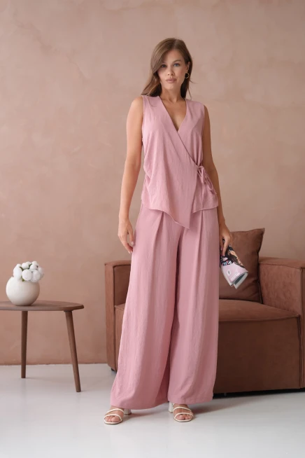 Bluz Pantolon İkili Keten Takım