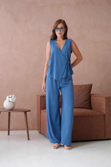 Bluz Pantolon İkili Keten Takım