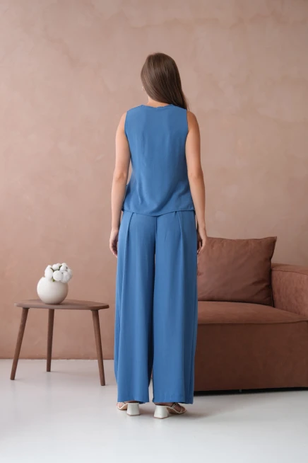 Bluz Pantolon İkili Keten Takım