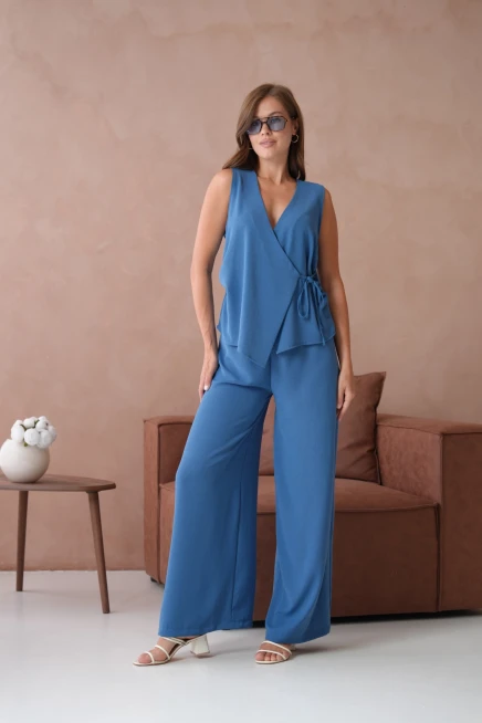 Bluz Pantolon İkili Keten Takım