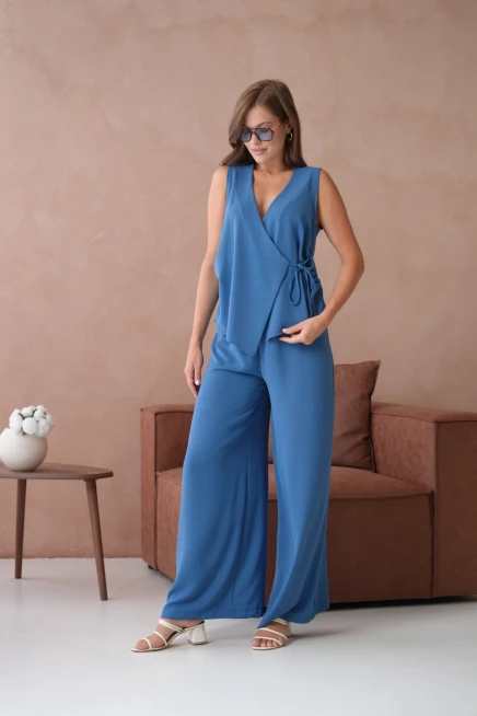 Bluz Pantolon İkili Keten Takım