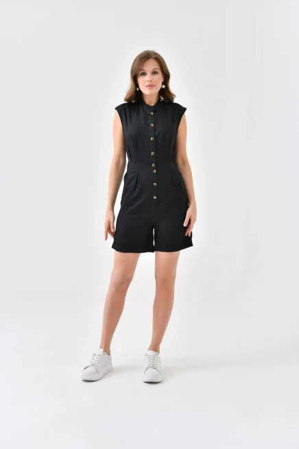 Womens Button Detail Jumpsuit