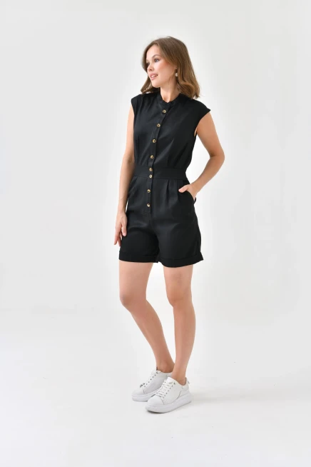 Womens Button Detail Jumpsuit