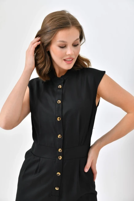 Womens Button Detail Jumpsuit