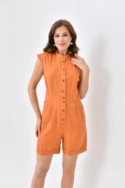 Womens Button Detail Jumpsuit