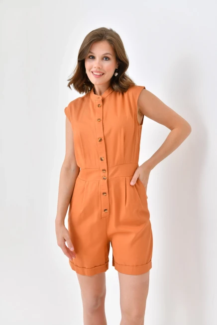 Womens Button Detail Jumpsuit